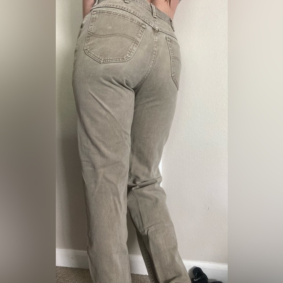 Vintage Lee Jeans Size 35X35 (Fit like a modern 30) Tan - Picture 15 of 15